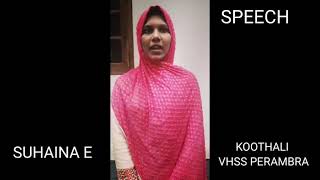 SPEECH - KOOTHALI VHSS PERAMBRA