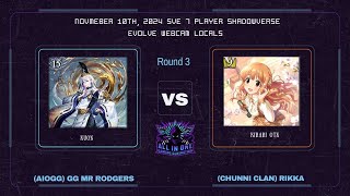 Shadowverse Evolve Webcam Locals Nov 10th Round 3: Kuon Vs Kirari OTK