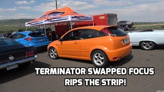 Supercharged V8 RWD Focus rips the strip!