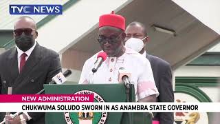 (SEE VIDEO) Prof Soludo Takes Over As Anambra Governor, Promises Good Governance, Improved Security