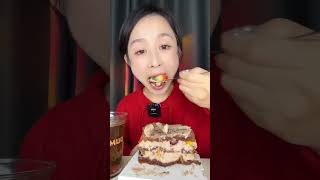 Custard cake 🍦🍦🧁🧁🍰🍰 #asmr #mukbang #dessert #cake