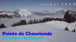 Randonnée ski à la pointe Chaurionde à Seythenex