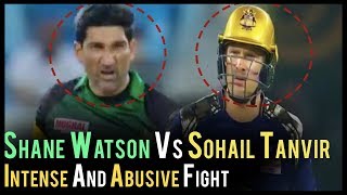 Fight Between Sohail Tanvir & Shane Watson | Abusive Fight In Cricket | PSL 2018| MUL Vs Quetta|M1F1