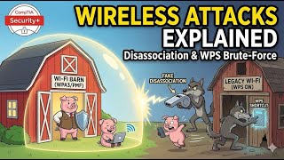 Wireless Attacks Explained: Disassociation & WPS | CompTIA Security+ SY0-701 🐷📡