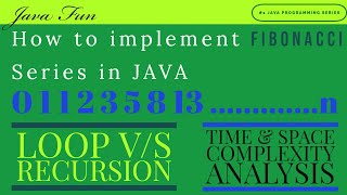 Fibonacci Series in java using for Loop and Recursion