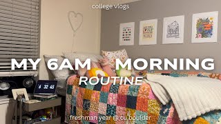 my 6am college morning routine at CU Boulder