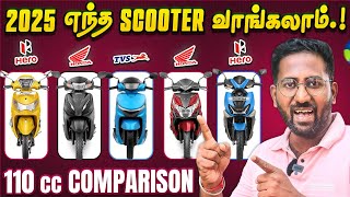 Hero Xoom vs Honda Dio vs TVS Jupiter vs Hero Pleasure Plus vs Honda Activa | 110cc Comparison