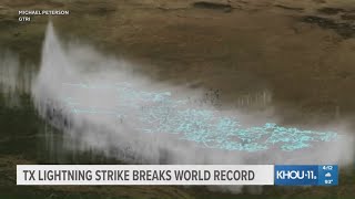 Record-breaking lightning bolt strikes in Texas
