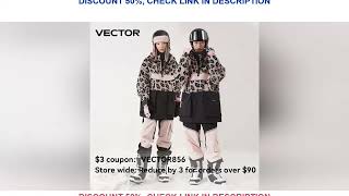 VECTOR Ski Wear Women Man Hooded Sweater Reflective Trend Ski Wear Thickened Warmth and Waterproof S