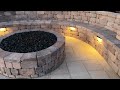 front patio u0026 firepit with outdoor lighting