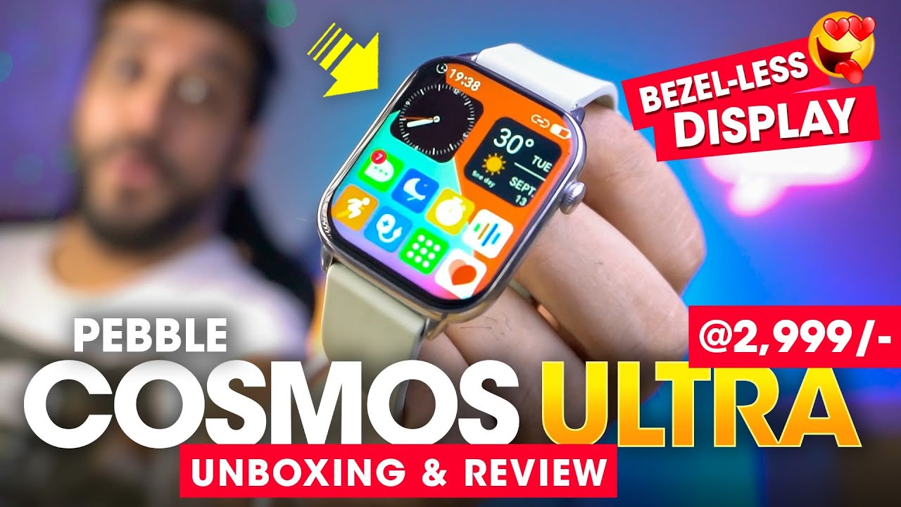 The *BIGGEST* Bezel-Less Display In A Smartwatch ⚡️ Pebble Cosmos Ultra ...