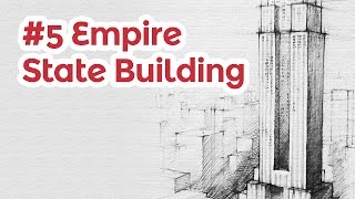 Empire State Building perspective drawing #5 | famous architecture