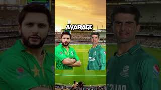 Shahid Afridi vs Shaheen Afridi in ODI format Comparison 🔥#shorts #cricket
