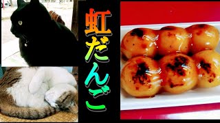 菅田将暉と土屋太鳳の映画に出てくるイケメン店主＆招き猫のいる人気だんご屋【虹だんご】skewered sweet dumplings