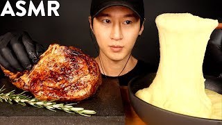 ASMR RIBEYE STEAK & STRETCHY CHEESE MUKBANG (No Talking) COOKING & EATING SOUNDS | Zach Choi ASMR