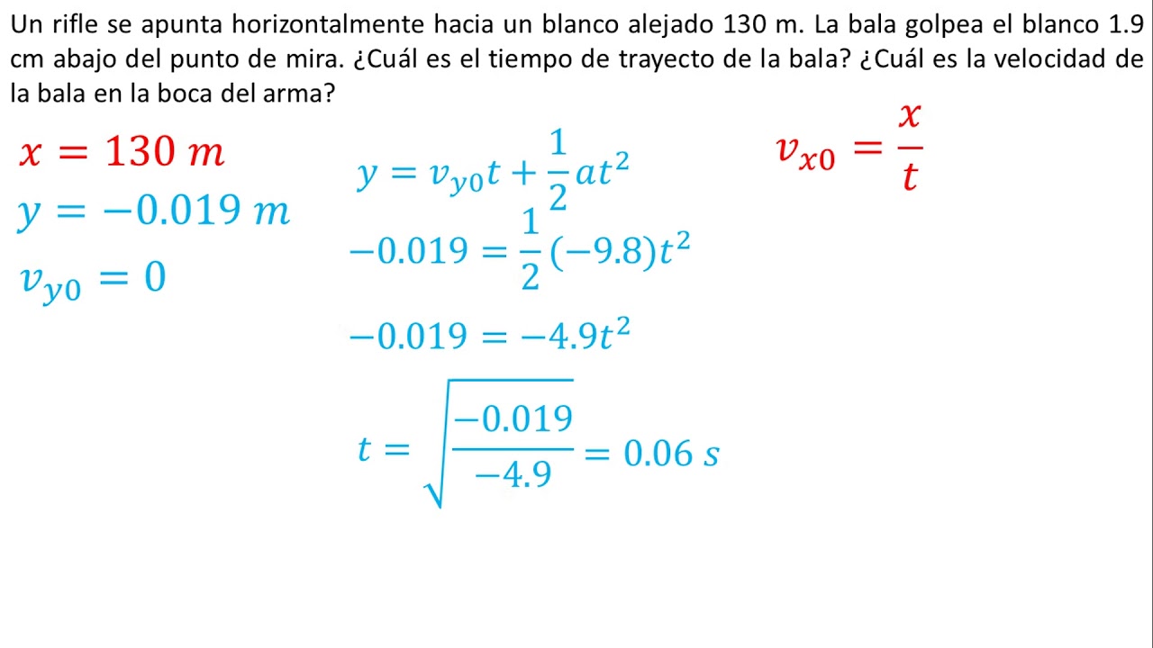 Física | Movimiento De Proyectiles | Ejemplo 3 - YouTube