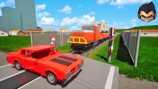 MAJOR TRAIN CRASHES #109 - Lego Toy Car Destruction - Brick Rigs Gameplay @BeamNGwithRyan