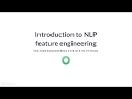 Python Tutorial: Introduction to NLP feature engineering