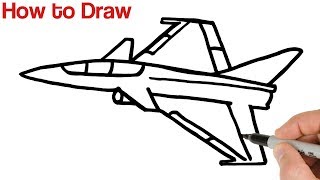 How to Draw a Fighter Jet Airplane Step by Step