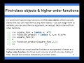 Functional Programming - First class objects & higher order functions