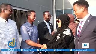 High profile delegation spearheaded by Minnesota Representative Hodan Hassan arrive in Mogadishu