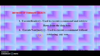 COMMAND OBJECTS IN ADO.NET