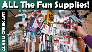 What Stays and What Goes?  Going Through ALL The Art Supplies From Last Week!