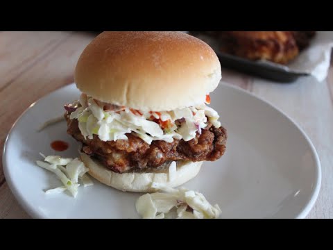 Crispy Fried Chickpea Cake and Coleslaw Sandwiches Recipe