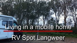 Living in a mobile home 105, RV Spot Langweer, in the Netherlands