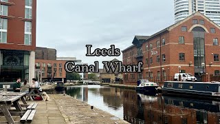 Walking in Leeds Canal Wharf | Sunday morning | 4K