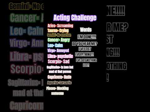 Acting Challenge! - YouTube