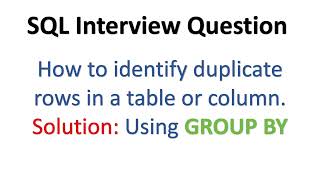 SQL Query to find duplicate records from a table | SQL interview questions #sqljoin