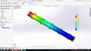 SolidWorks - Pin Fin Temperature Distribution