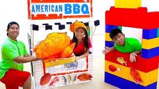 Wendy and Alex Pretend Play Cooking Giant BBQ Playset Toy Restaurant Cafe