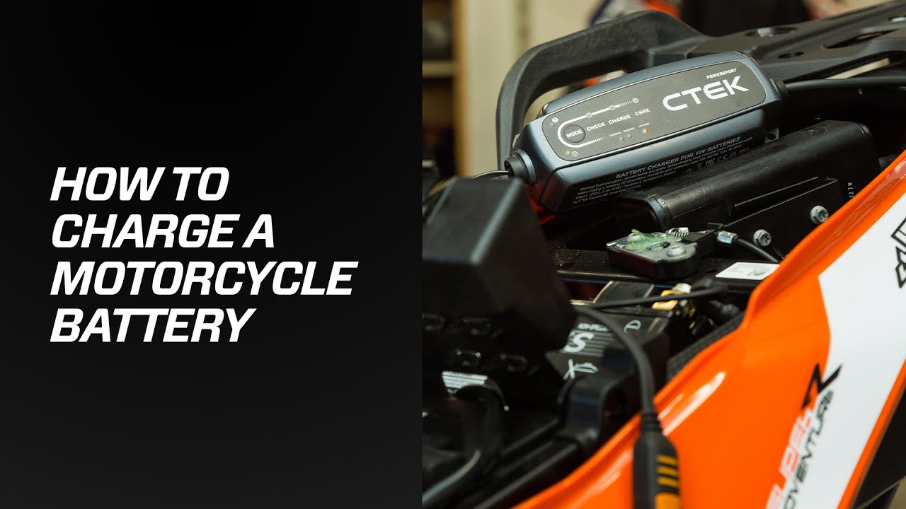 How To Charge A Motorcycle Battery - YouTube