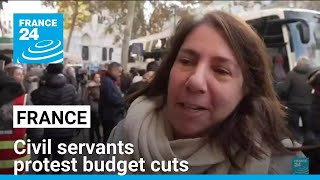 French civil servants protest budget cuts, 'won't give up' regardless of next government