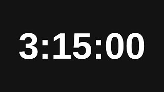 3 Hour 15 Minute Timer - 195 Minute Countdown Timer