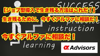 【ジョブ型導入で生き残る方法はこれだ！】「①３０代ｘ②国内営業キャリアｘ③昇進できないｘ④国内MBAｘ⑤ジョブ型開始。。どう抜ければいい・・？」今すぐアルファに相談だ！