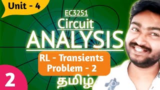 RL Transients Problem in Tamil Unit 4 Transients, Resonance in RLC Circuits EC3251 Circuit Analysis