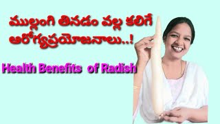 Health benefits of radish II ముల్లంగి యొక్క ఆరోగ్య ప్రయోజనాలు.....!