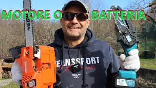 MOTOSEGA A BATTERIA VS MOTOSEGA A MOTORE motosega SEESII batteria  o motore RECENSIONE seesii