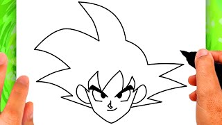 How to Draw Goku (EASY FOR BEGINNERS) - Goku Drawing Tutorial (STEP BY STEP)