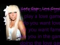 Lady Gaga- Love Game (Lyrics)