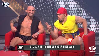 'Stone Cold' Volkanovski and 'Hollywood' Whittaker celebrate WWE/UFC merger on Fox Sports Australia