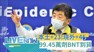 本土案數創今年新高! 本土+23 新增45例境外移入 無死亡個案 高雄本土案初步定序為Omicron 今凌晨第16批BNT疫苗共計99.45萬劑到貨 ｜[直播回放] 20220121｜三立新聞台