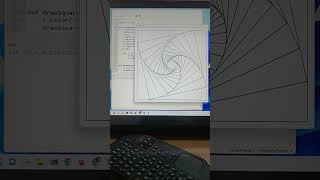 Python script to draw Rotated Squares using Turtle Graphics