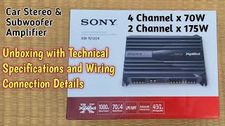 Sony Xplod XM-N1004 Stereo Power Amplifier Unboxing with Full Connection & Technical Details | Tamil