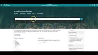 Searching for articles in subject databases