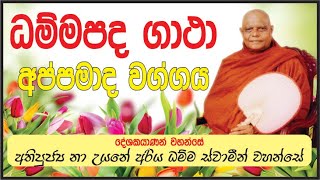 ධම්මපද ගාථා -  අප්පමාද වග්ගය - අති පූජනීය නා උයනේ අරිය ධම්ම ස්වාමීන් වහන්සේ