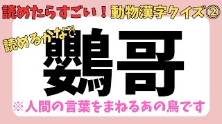 【動物の難読漢字②】あなたは何問解ける？難問ぞろいの漢字クイズ！【全20問】